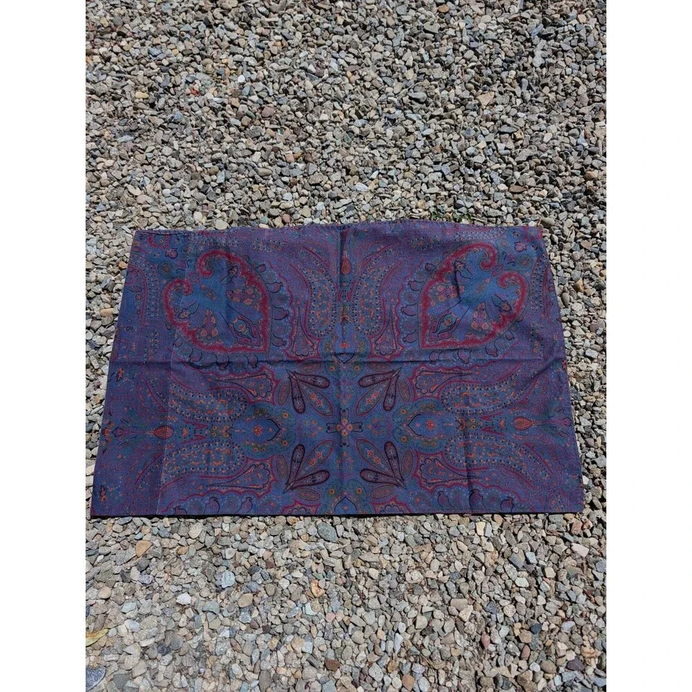 Vintage Ralph Lauren Retro Paisley Colored Standard Pillowcase Cotton RN 14927